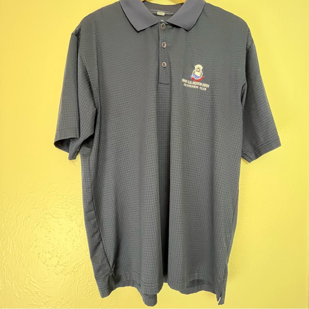 ANTIGUA Polo Shirt Mens Gray US SENIOR OPEN INVERNESS CLUB Size L